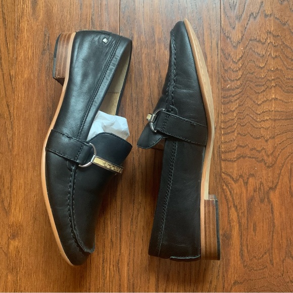 Dolce Vita Black Leather Loafer with Croc Detail - Size 7.5 - Picture 4 of 10